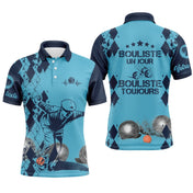 Polo Personnalisé Homme Femme, Cadeau Humour Bouliste, Bouliste Un Jour - Bouliste Toujours - CT29112338 - Polo homme Bleu