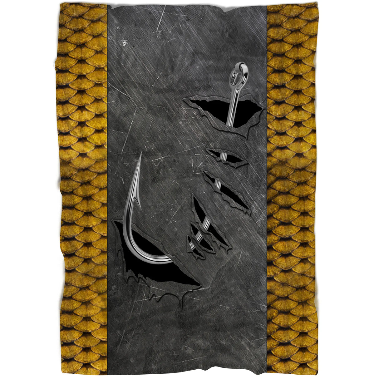 Plaid Hameçon De Pêche, Cadeau Idéal Pêcheur, Ecalles De Carpe - CT04082212