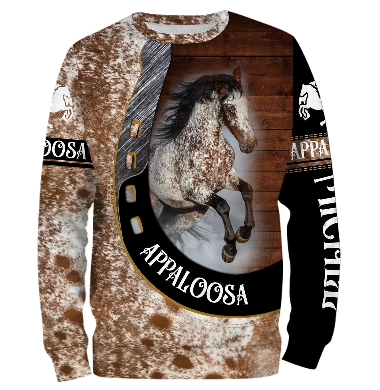 Hoodie capuche anti-UV Appaloosa cuir tachetée Appaloosa cabrée western