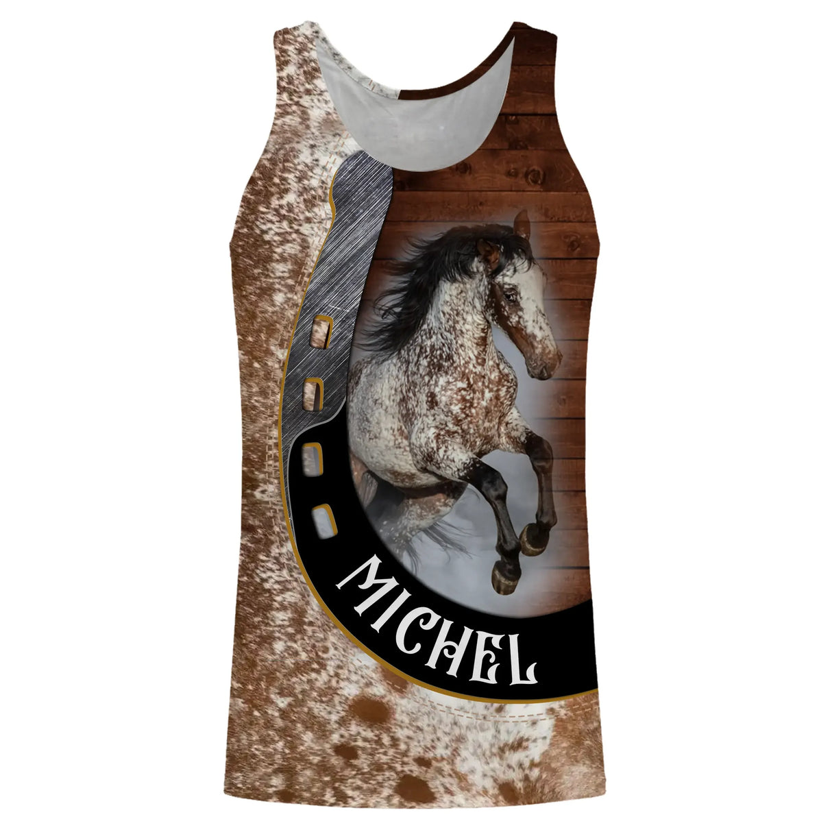 Sweat à capuche Appaloosa effet cuir tachetée Appaloosa cabrée coupe unisexe