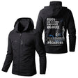 Alpenext Veste Imperméable et Coupe-Vent Personnalisée - Cadeau Humour Pêcheurs - CT05092344 Noir