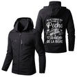 Alpenext Veste Imperméable et Coupe-Vent - Ne Me Dérangez Pas Quand Je Pêche, Cadeau Humour Pêcheurs - CT05092345 Noir