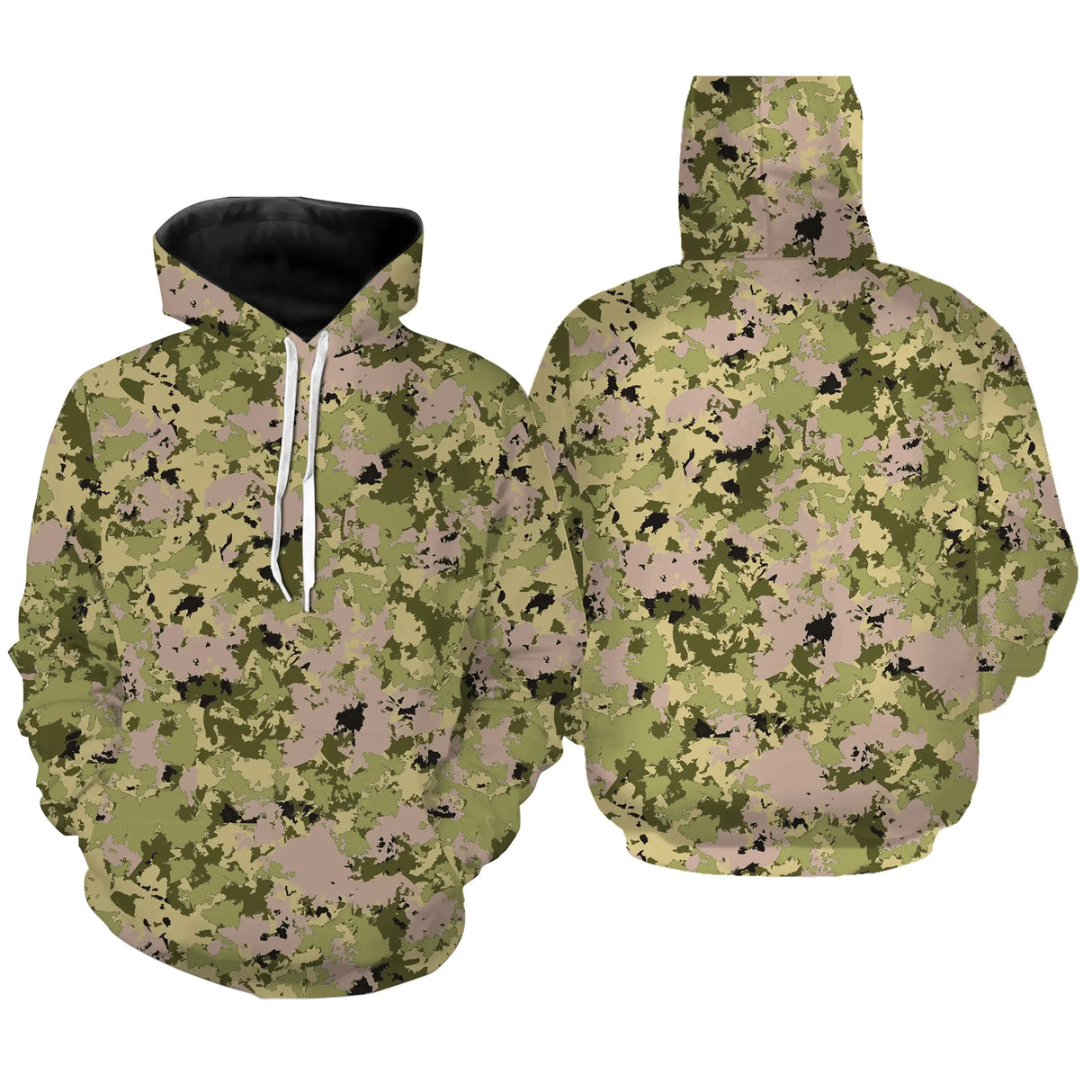 Hoodie camouflage pixel digital vert sauge pour pêcheurs chasseurs tactique