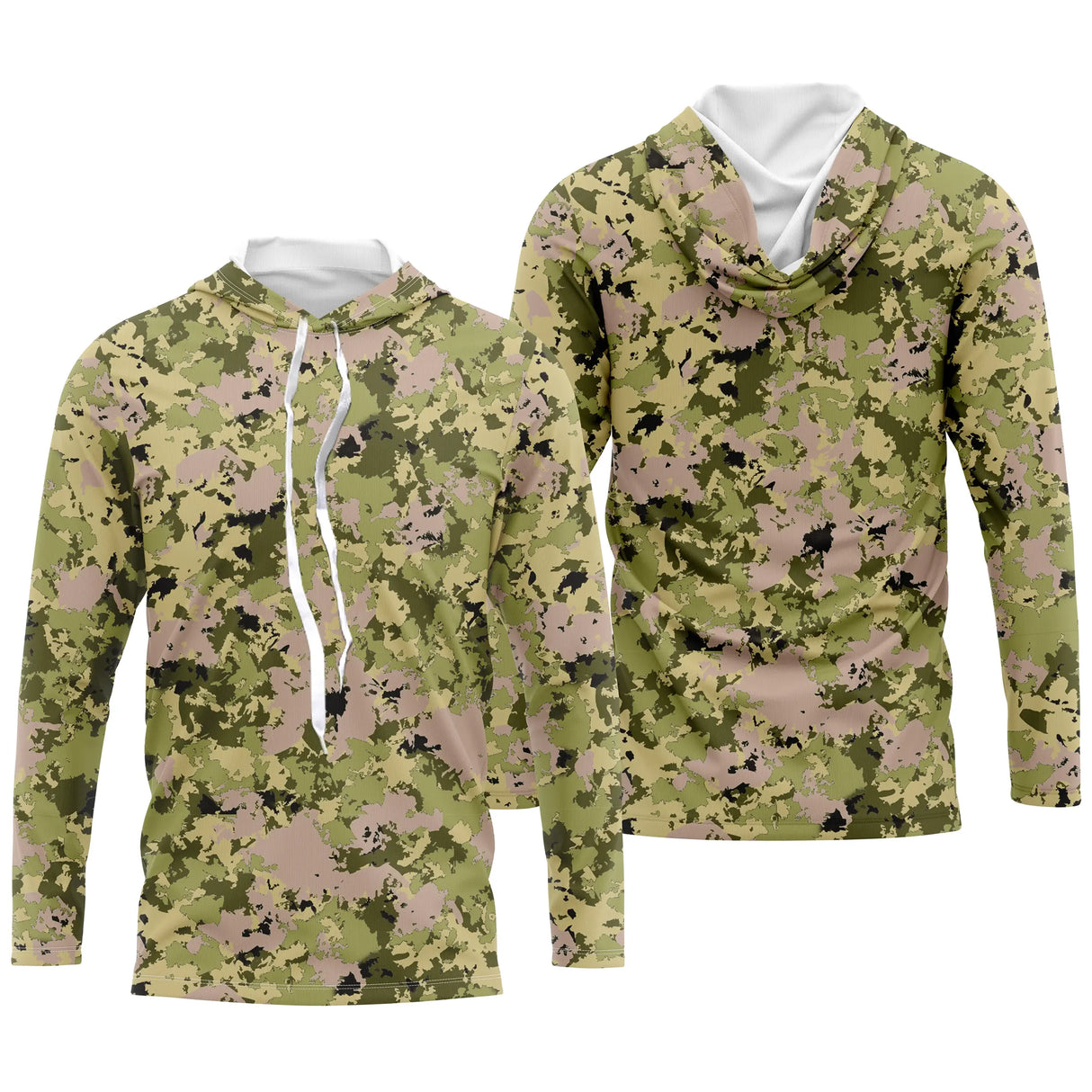 Hoodie capuche anti-UV camouflage pixel digital vert sauge tactique pour pêcheurs chasseurs