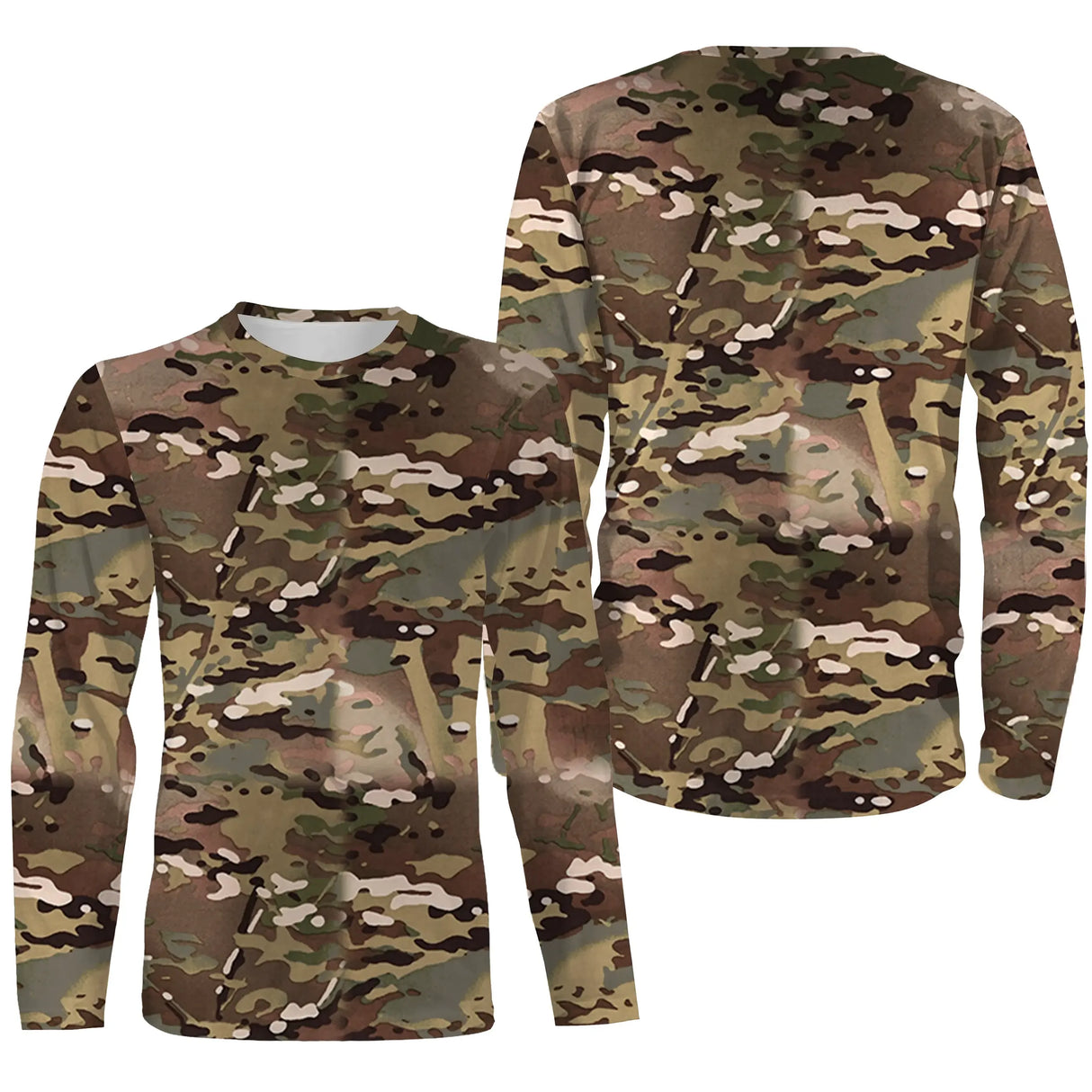 Manches longues camouflage MultiCam multi-terrain coupe unisexe pour outdoor polyvalent