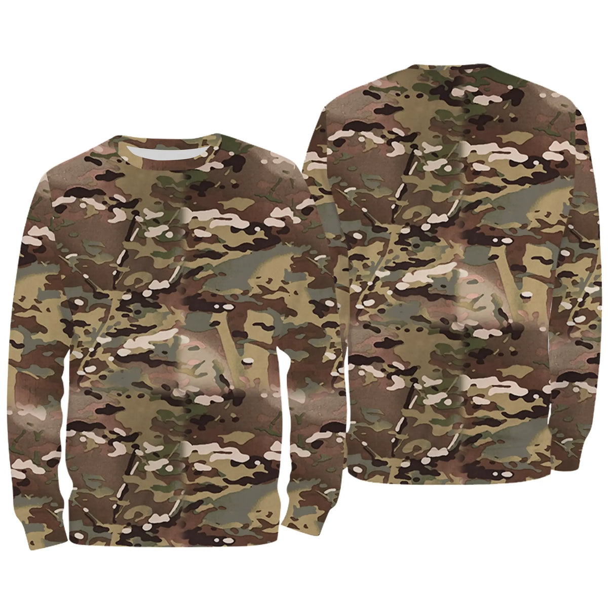 Sweater all-over camouflage MultiCam multi-terrain manches longues unisexe outdoor