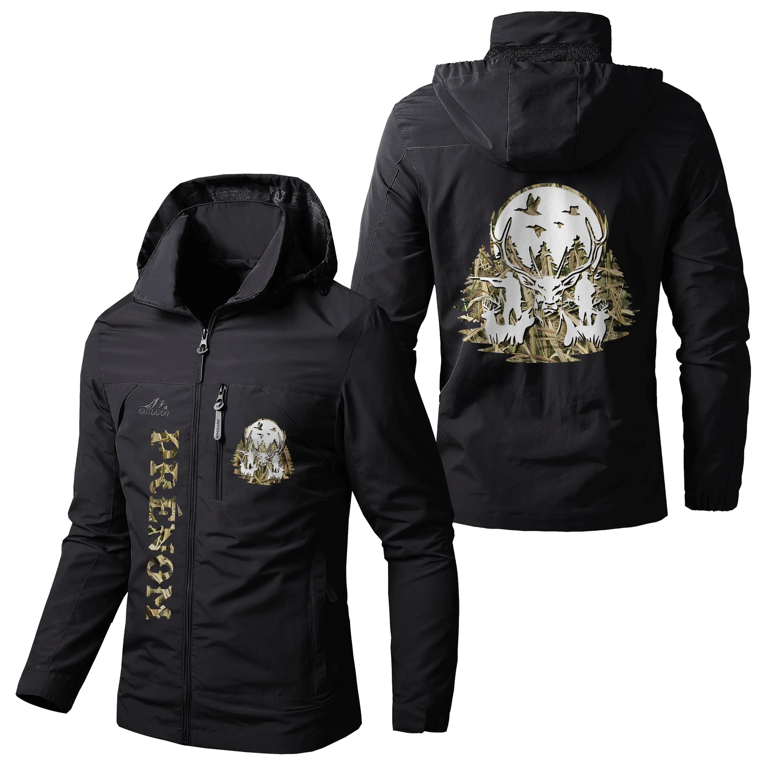Veste Imperméable Et Coupe-Vent Chasse, Cadeau Personnalisé Chasseurs - CT07092349 Noir