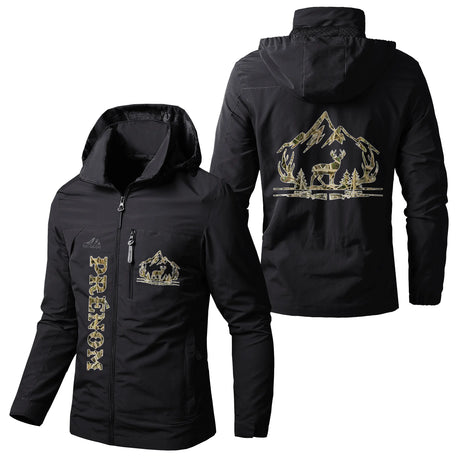 Veste Imperméable Et Coupe-Vent Chasse Au Cerf, Cadeau Personnalisé Chasseurs - CT07092352 Noir