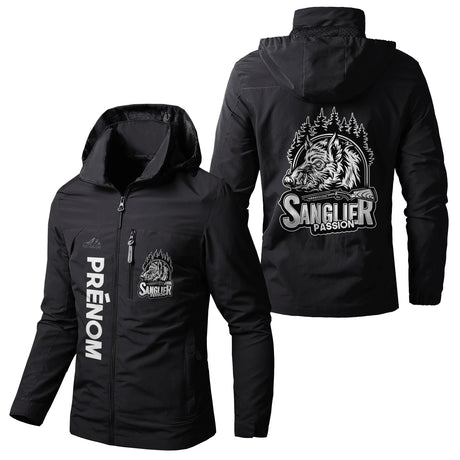 Veste Imperméable Et Coupe-Vent Chasse Au Sanglier, Cadeau Idéal Chasseurs - CT07092354 Noir