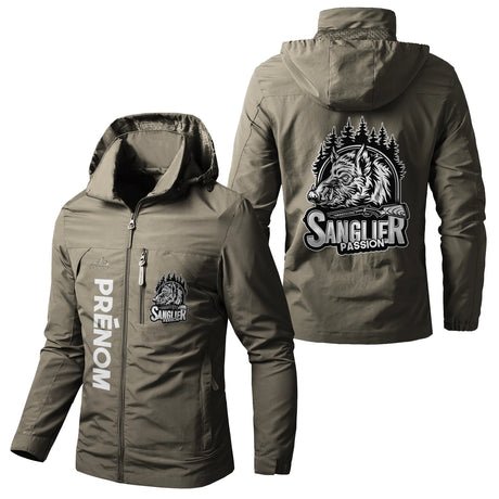 Veste Imperméable Et Coupe-Vent Chasse Au Sanglier, Cadeau Idéal Chasseurs - CT07092354 Kaki