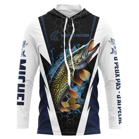 T-shirt Pêche du Brochet, Cadeau Peronnalisé Pêcheur, Brochet Passion - CT08072222 Anti UV T-shirt à Capuche Unisexe