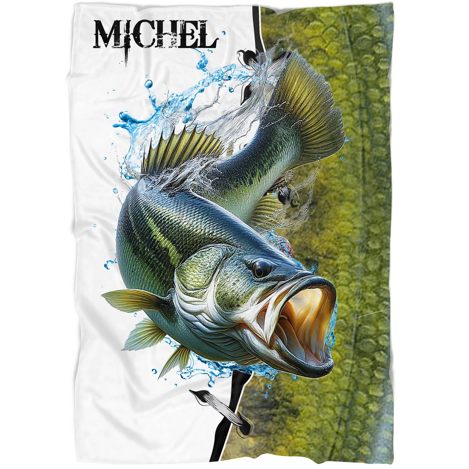 Plaid Perrsonnalisé Pêche Du Bar, Idée Cadeau Pêcheur - CT09082228 Plaid Couverture