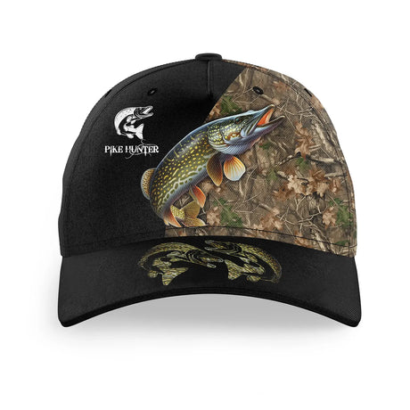 Casquette Camouflage Pêcheur, Pêche du Brochet, Cadeau Original Fans de Pêche - CT23072215 BWB 1