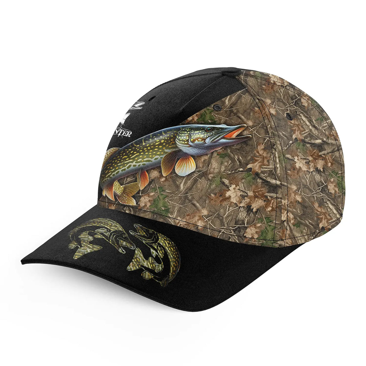 Casquette camouflage realtree brochet attaque forêt automne pêcheur eau douce unisexe