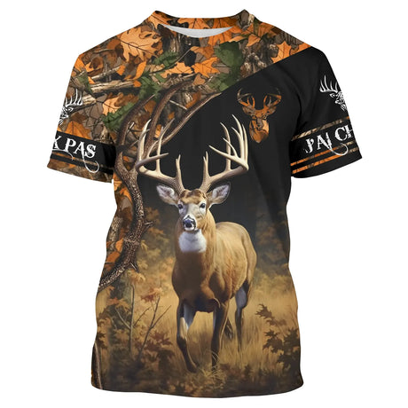 Chasse Au Cerf, Camouflage Chasse, Sweat à Capuche Orange, J'peux Pas, J'ai Chasse - CT07112230 T-shirt All Over Col Rond Unisexe