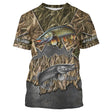 Pêche Du Bar, Pêche De La Truite, Né Pour Pêcher Aux Leurres, Camouflage, Cadeau Pêcheur - VEPETR002 T-shirt All Over Col Rond Unisexe