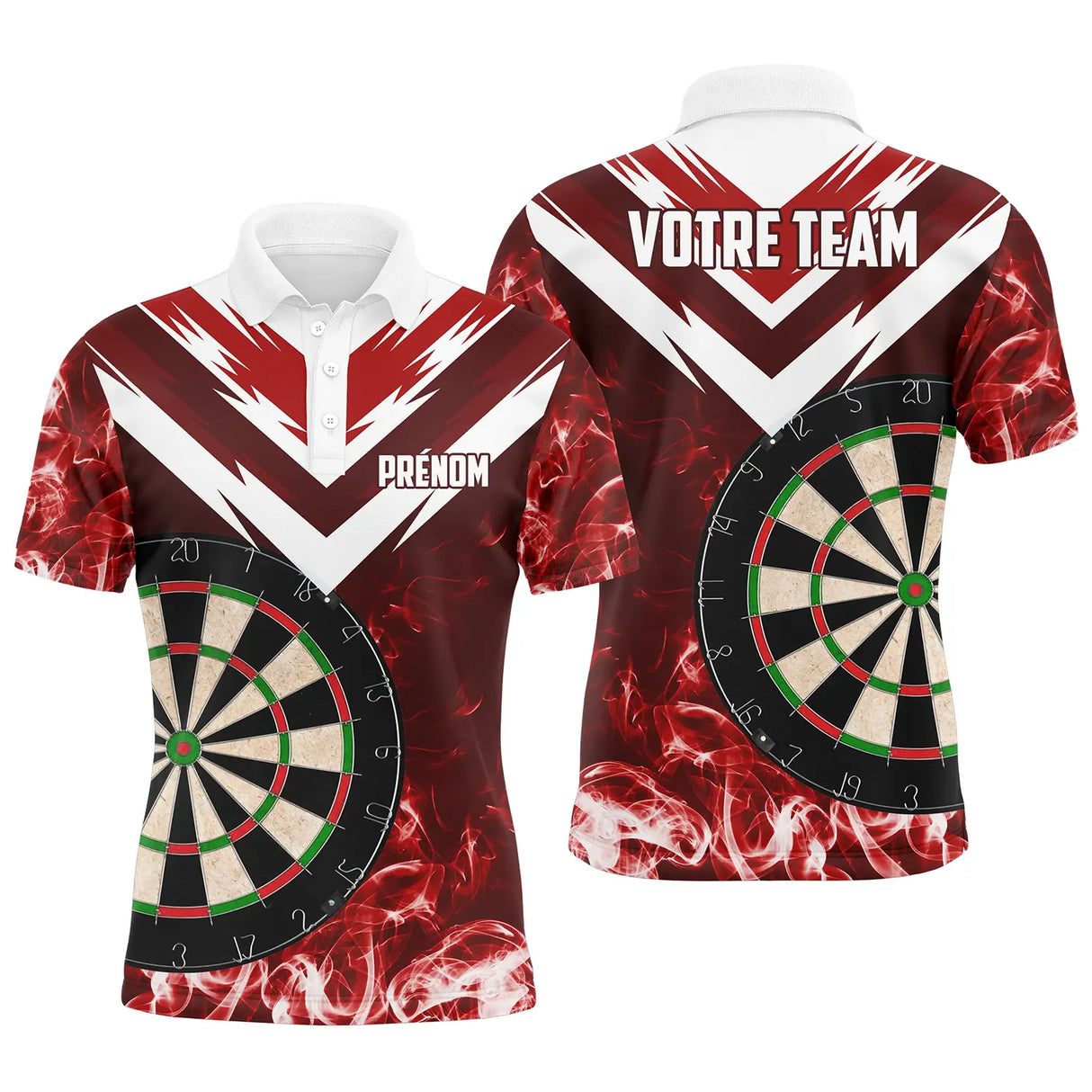 Maillot bowling personnalisé homme rouge, variante coloris pour team et club