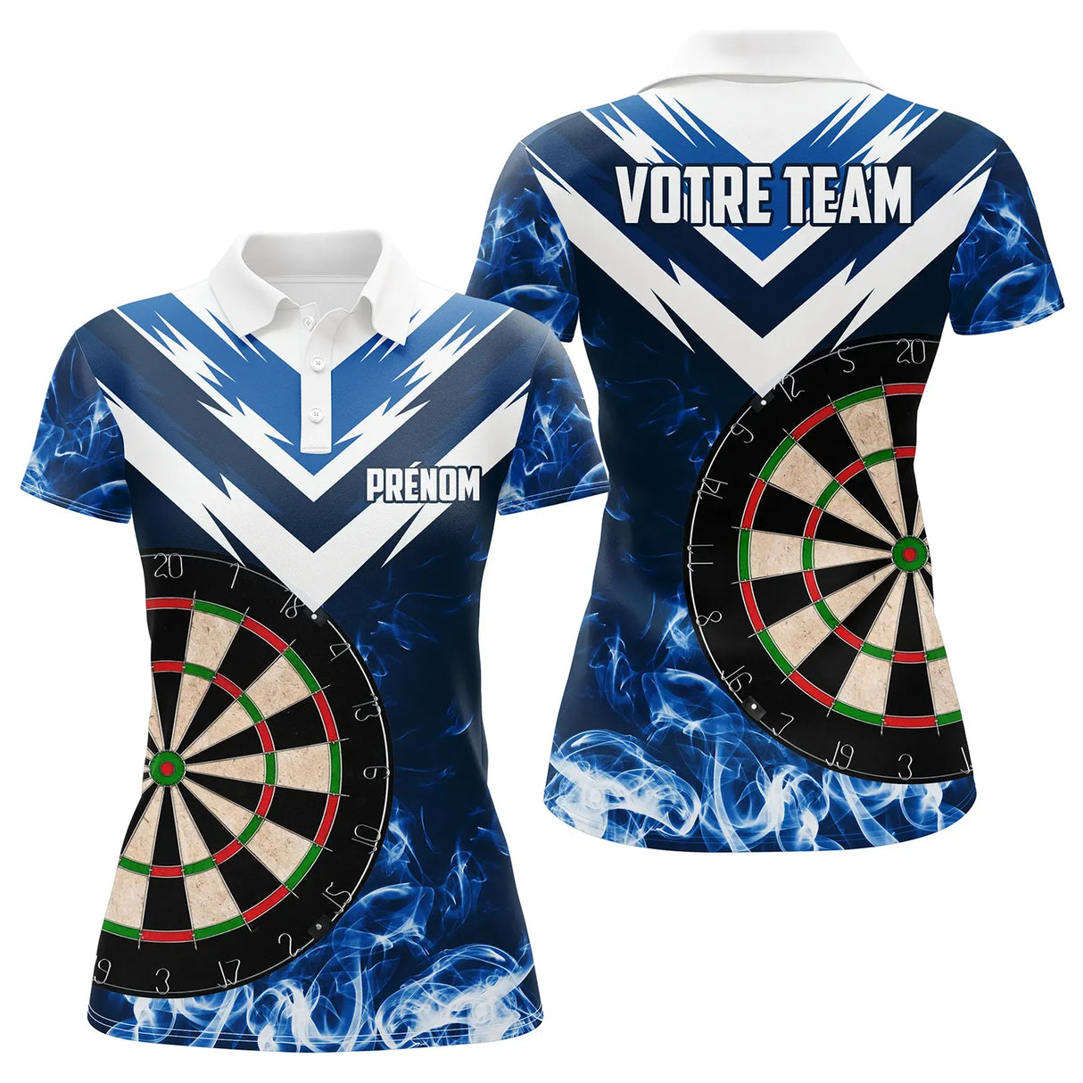 Maillot bowling personnalisé femme bleu, variante coloris pour team et club