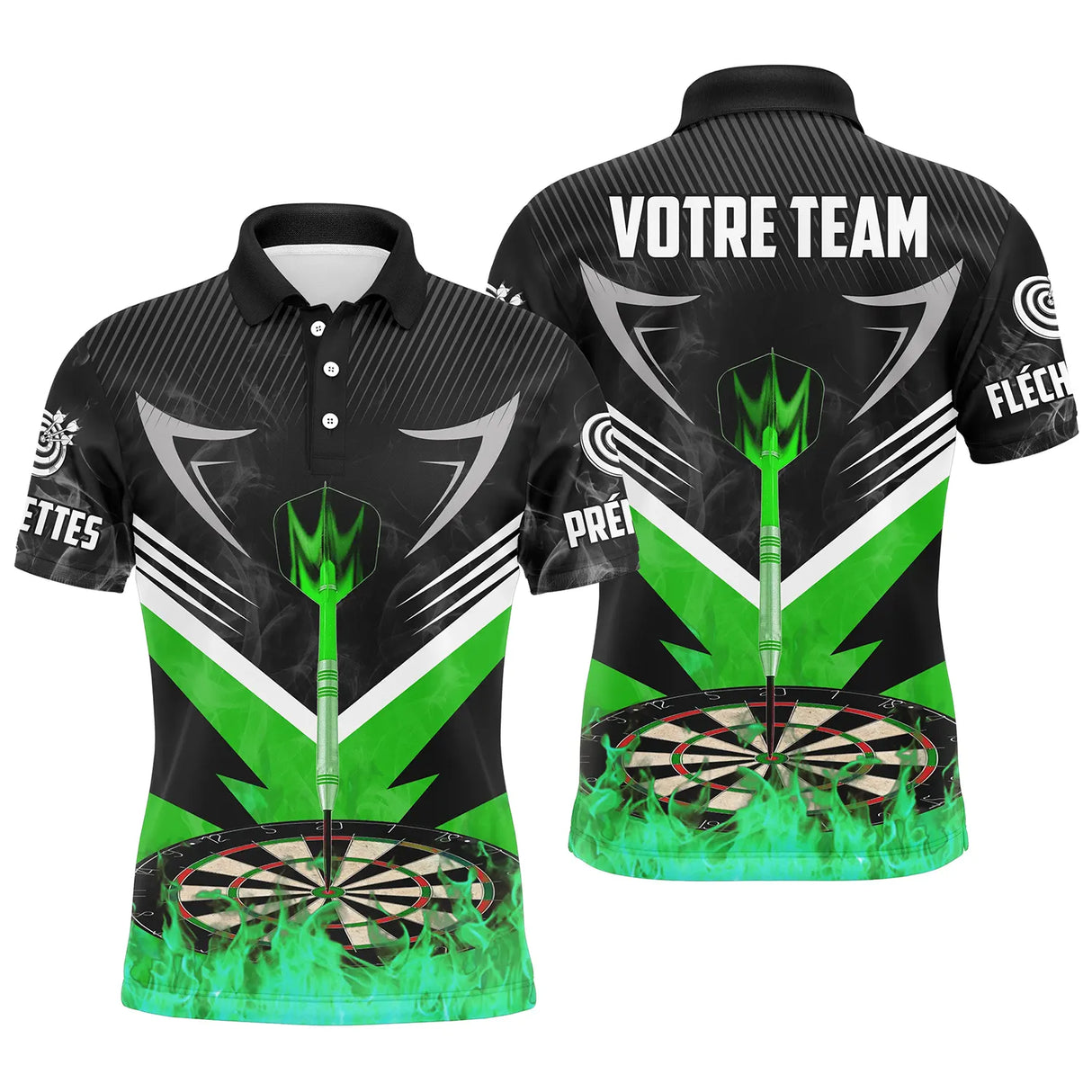 Maillot bowling personnalisé homme vert kaki, variante coloris pour team et club