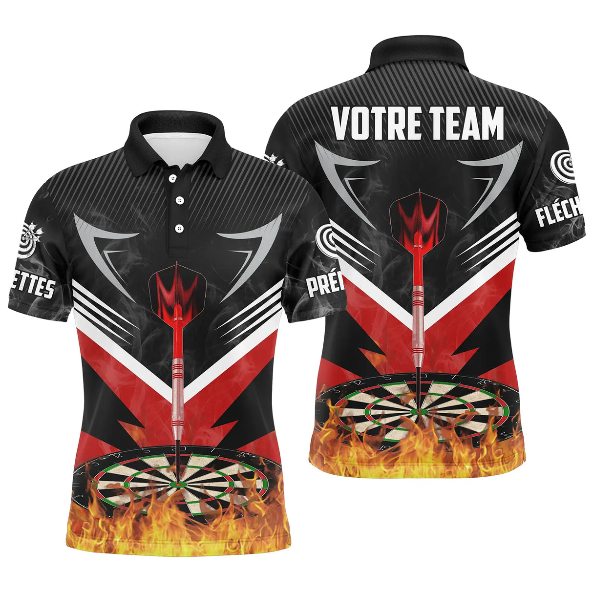 Maillot bowling personnalisé homme rouge, variante coloris pour team et club