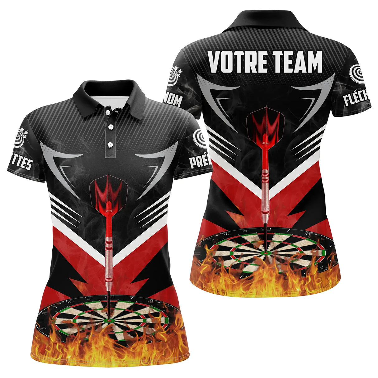 Maillot bowling personnalisé femme rouge, variante coloris pour team et club