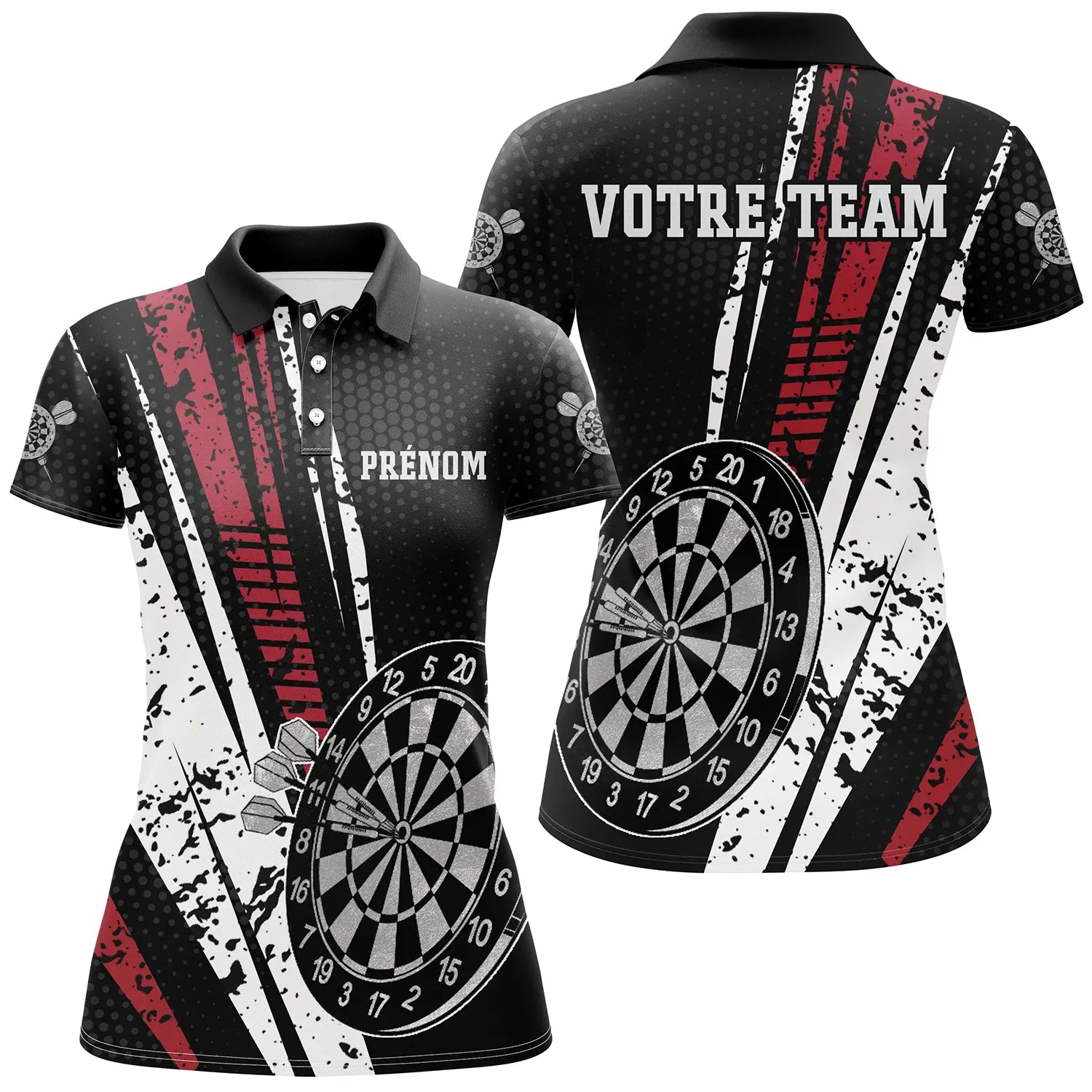 Polo Sportif Darts Design – Style Urbain et Performance pour Joueurs de Fléchettes – Personnalisable – AL12062427 - Polo Femme