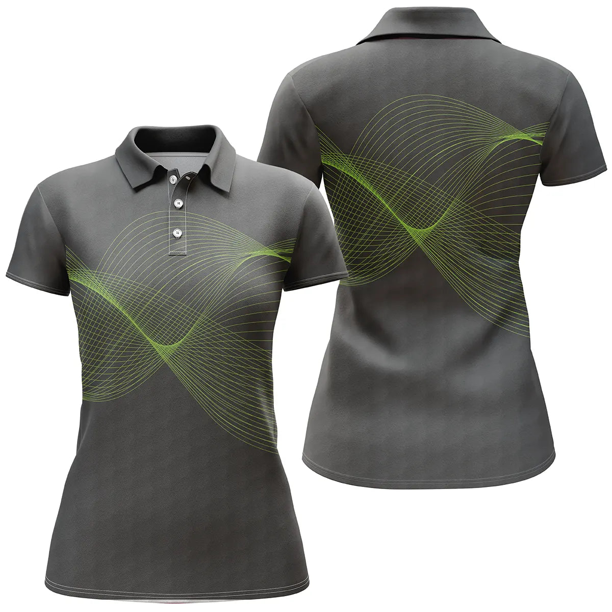Polo golf femme rouge profond onde sonore lumineuse coupe cintrée tissu respirant léger