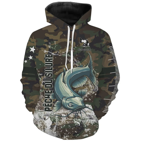 Pêche du Silure, Catfish, Poisson Chat, Cadeau Original Pêcheur - CTS16042216 Sweat à Capuche All Over Unisexe