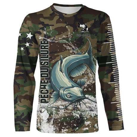 Pêche du Silure, Catfish, Poisson Chat, Cadeau Original Pêcheur - CTS16042216 T-shirt All Over Manches Longues Unisexe