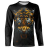 T-Shirt Tigre d'Or - Regard Intense Faune Sauvage - Esprit du Prédateur - CT22022450 T-shirt All Over Manches Longues Unisexe