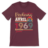 T-shirt Humour Pêcheur Homme Femme, T-shirt Drôle Pêche Du Silure, Les Meilleurs Pêcheurs, Cadeau Personnalisé - T-shirt Bordeaux