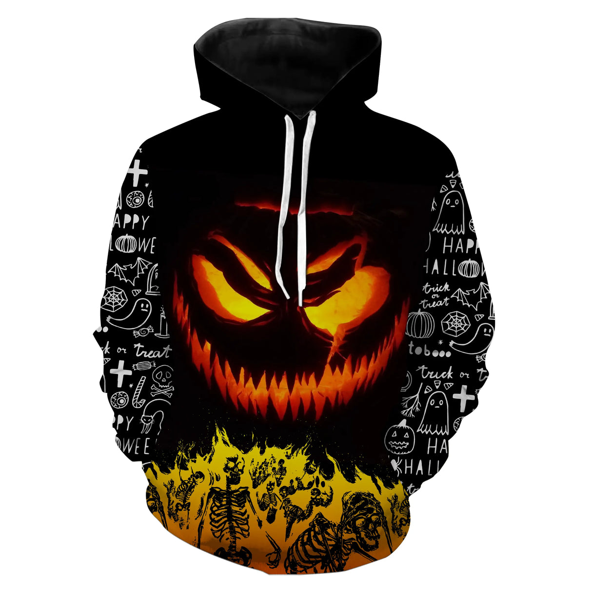 T-shirt Halloween Homme Femme, Citrouille TĂȘte Halloween Horreur, Happy Halloween - CT26082232