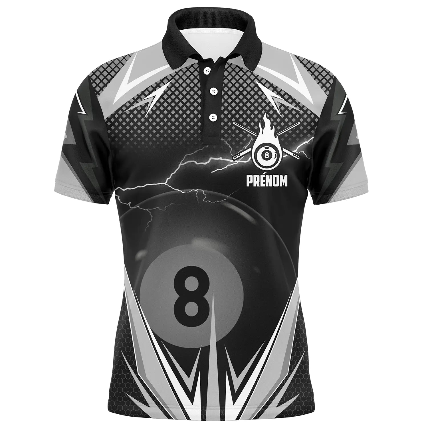 Polo De Billard Professionnel Personnalisé, Billes 8-Pool, Jeu De La 8 - CT28062338 Polo Homme