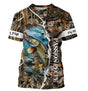 Pêche Du Brochet Au Ver De Terre, Passion Pêche, T Shirt Pêcheur, Camouflage Neige - VEPEBR002 T-shirt All Over Col Rond Unisexe