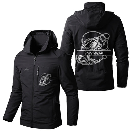 Veste Imperméable Et Coupe Vent De Pêche, Pêche Du Bar, Cadeau Personnalisé Pêcheur - CT05092338 Noir