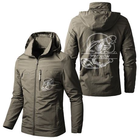Veste Imperméable Et Coupe Vent De Pêche, Pêche Du Bar, Cadeau Personnalisé Pêcheur - CT05092338 Kaki