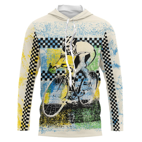 Vintage 90's Cycling, T-shirt Cyclisme - CT07022428 Anti UV T-shirt à Capuche Unisexe