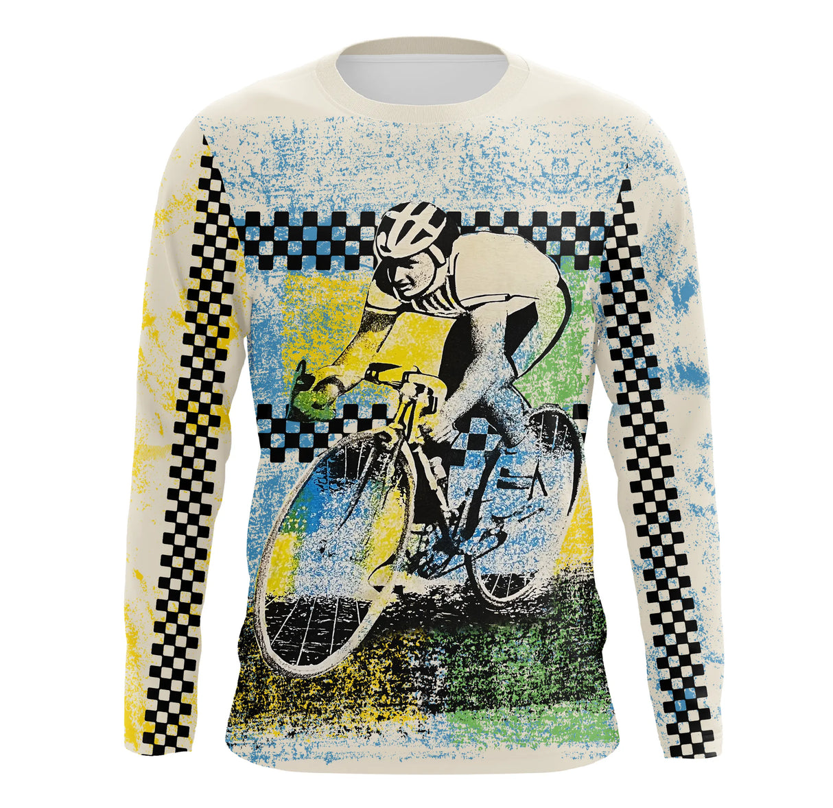 Vintage 90's Cycling, T-shirt Cyclisme - CT07022428 Anti UV T-shirt Manches Longues Unisexe
