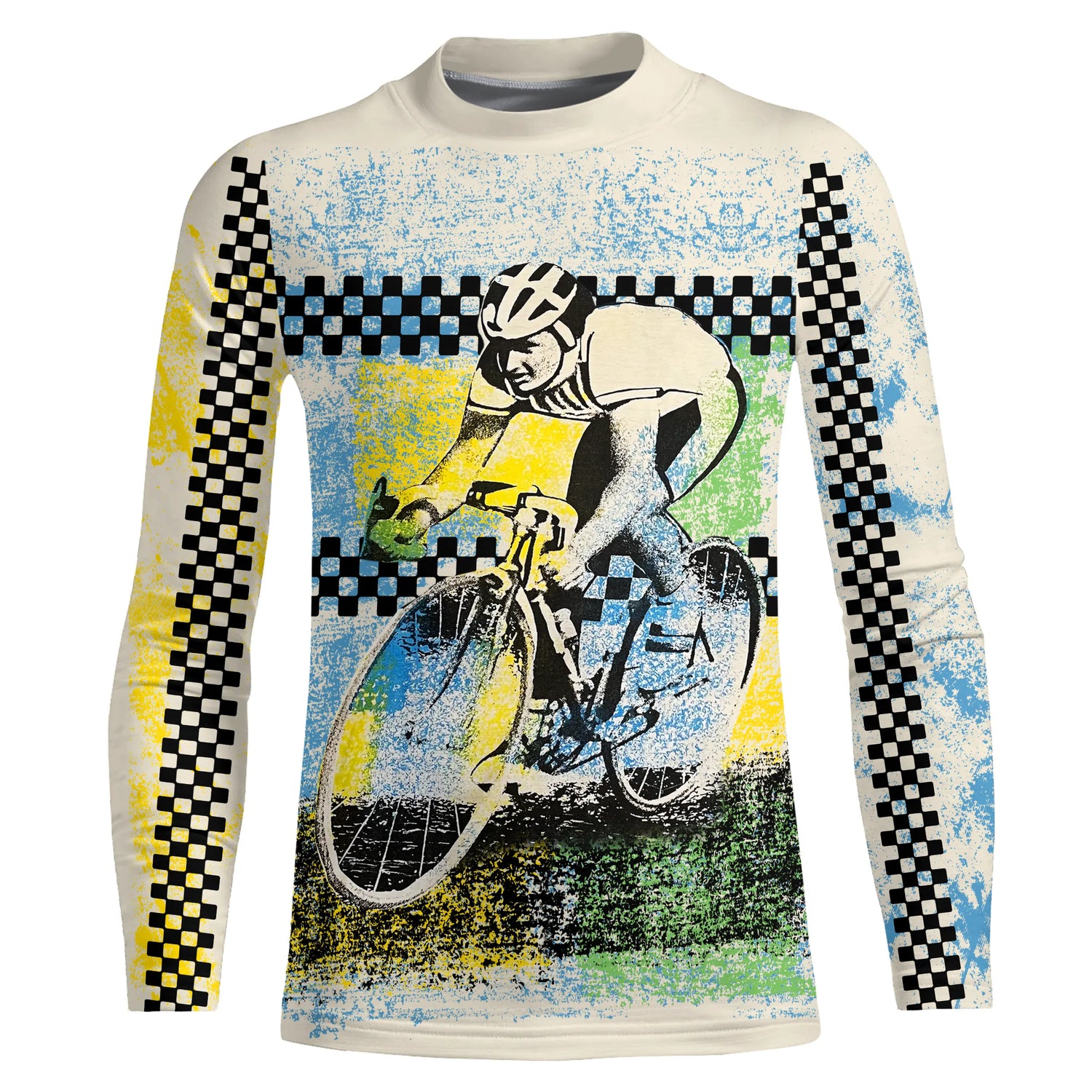 Vintage 90's Cycling, T-shirt Cyclisme - CT07022428 Anti UV T-shirt Manches Longues Enfant