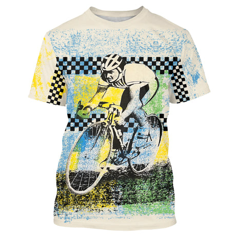 Vintage 90's Cycling, T-shirt Cyclisme - CT07022428 T-shirt All Over Col Rond Unisexe