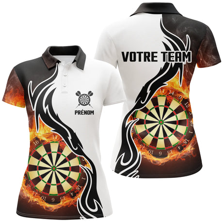 Polo Personnalisé Darts Flame - Confort et Style Pour Joueurs de Fléchettes – AL08062443 - Polo Femme