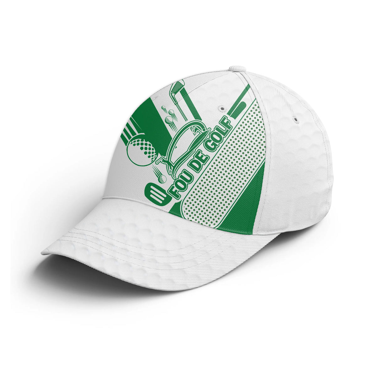 Casquette golf aquarelle bleu ciel golfeur swing sac clubs printanière unisexe parcours doux