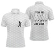 Polo Golf Blanc Effet Balle De Golf, Motif Club De Golf, Texte J'peux Pas J'ai Golf - Cadeau Idéal Golfeurs - CT11072322 Polo Homme