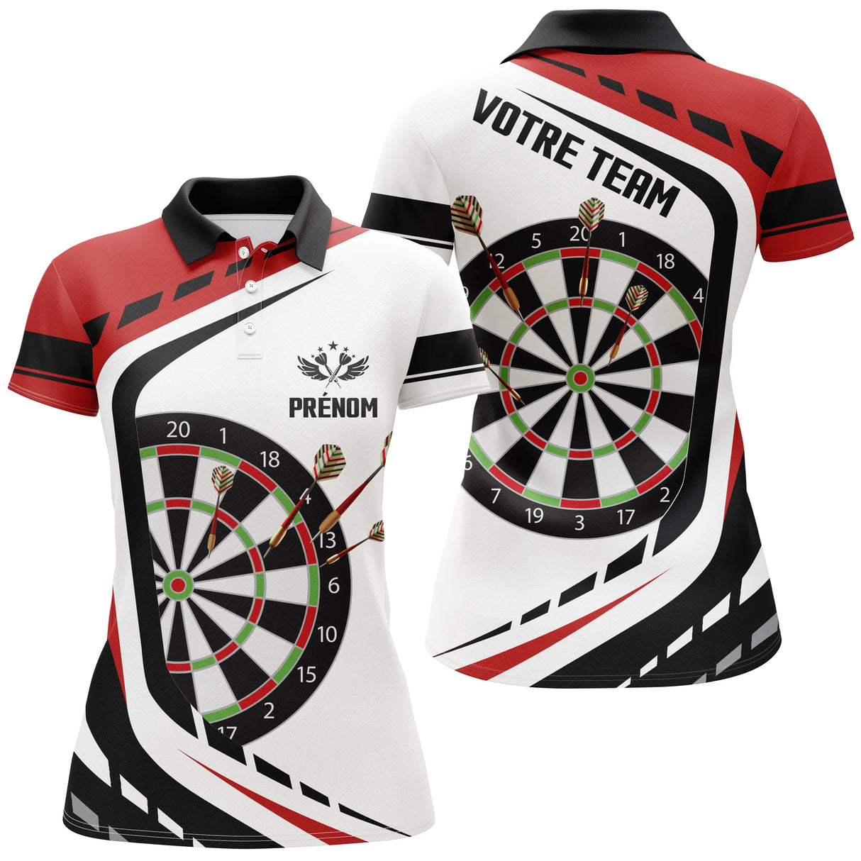 Polo de Fléchettes Personnalisé "Précision de Champion" - Confort et Style pour Votre Équipe - ALP12032469 - Polo Femme Rouge