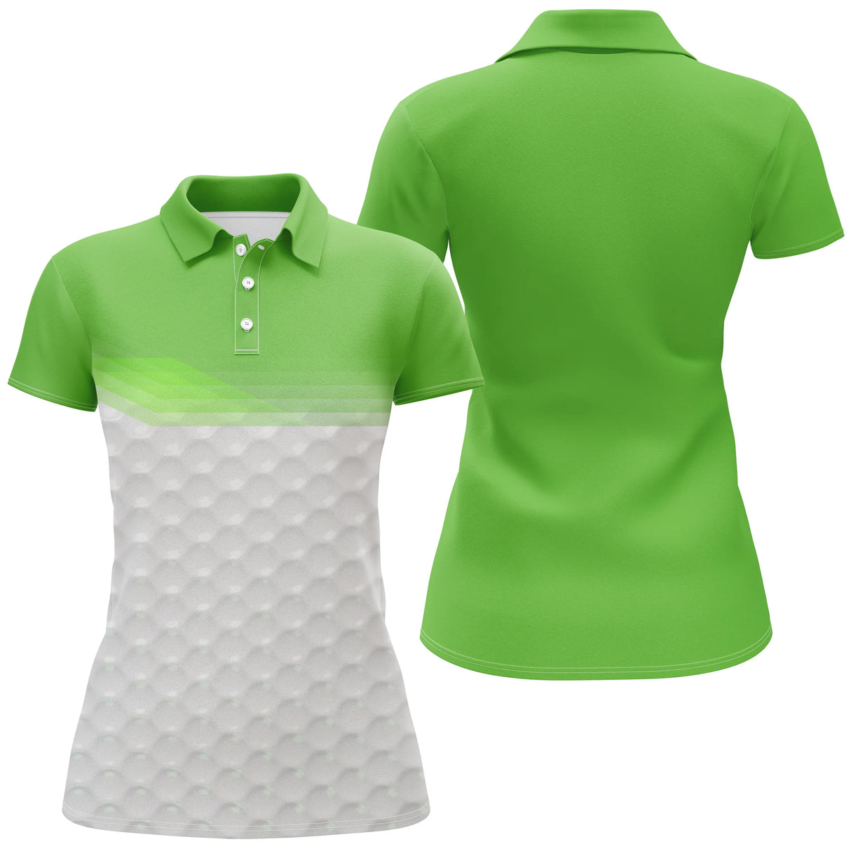 Polo sport femme jaune lumineux haut uni bas dégradé balle coupe cintrée tissu respirant léger