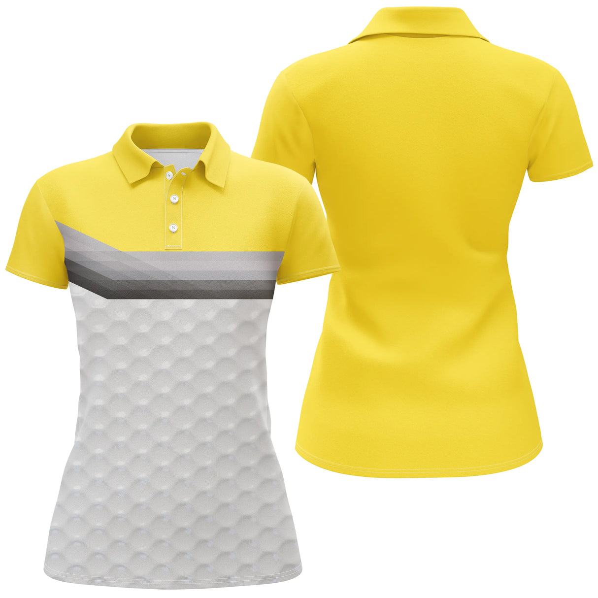 Polo sport femme vert prairie haut uni bas dégradé balle coupe cintrée tissu respirant léger