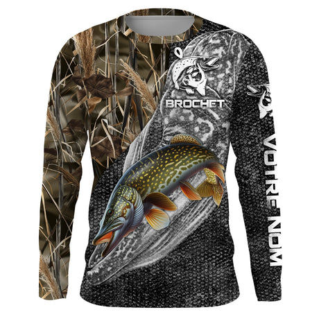 T-shirt Anti UV Pêche Du Brochet Personnalisable - Cadeau Idéal Pêcheur - CT17072024 Anti UV T-shirt Manches Longues Unisexe