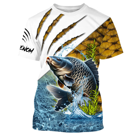 Maillot Pêche De La Carpe, Cadeau Personnalisé Pêcheur - CT17122243 T-shirt All Over Col Rond Unisexe