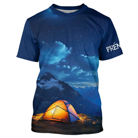 Maillot Montagnard Étoilé - Aventure Nocturne En Plein Air - CT21022435 T-shirt All Over Col Rond Unisexe