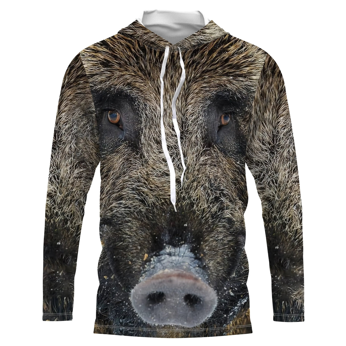 Chasse Aux Sangliers, Cadeau Chasseurs, Motif TĂȘte De Sanglier - CT29082217 T-shirt Anti UV Ă  Capuche